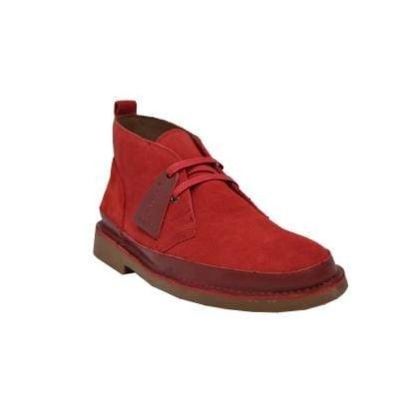 British Walkers Cambridge Men's Red Suede Desert Boots - Picture 2 of 6